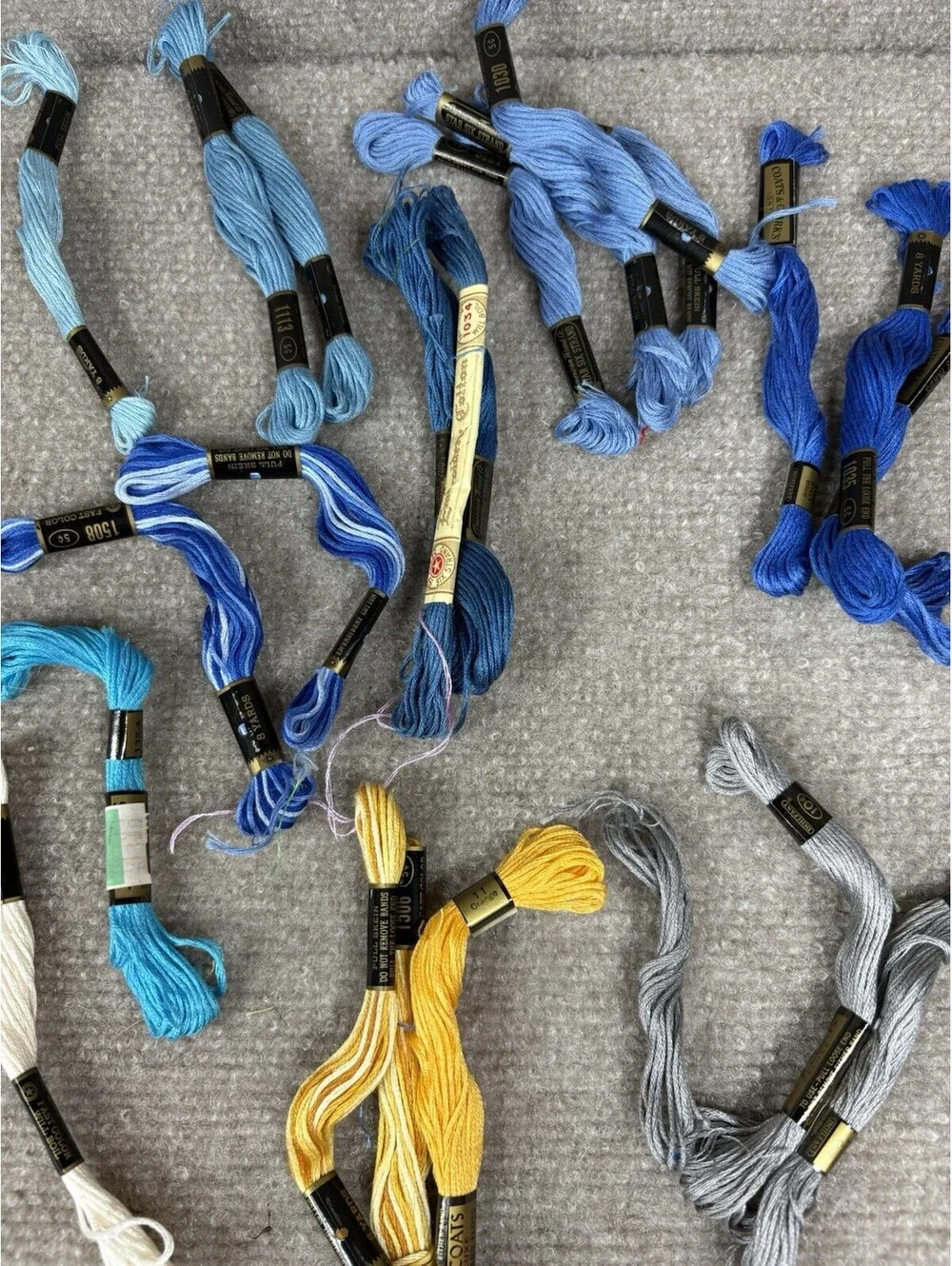 Lot Of Mixed Embroidery Floss Vintage DMC Lily J&P Coats Craft Thread 70+ skeins